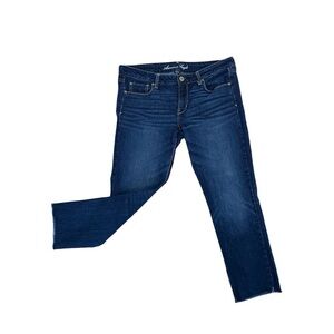 American Eagle Woman’s Skinny, Raw Hem,  Jeans, Size 14 Long